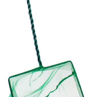 AQUANEAT 8 Inch Aquarium Fish Net, Wastes Skimming Cleaning Tool with Firm Handle for Fish Tanks Small Ponds