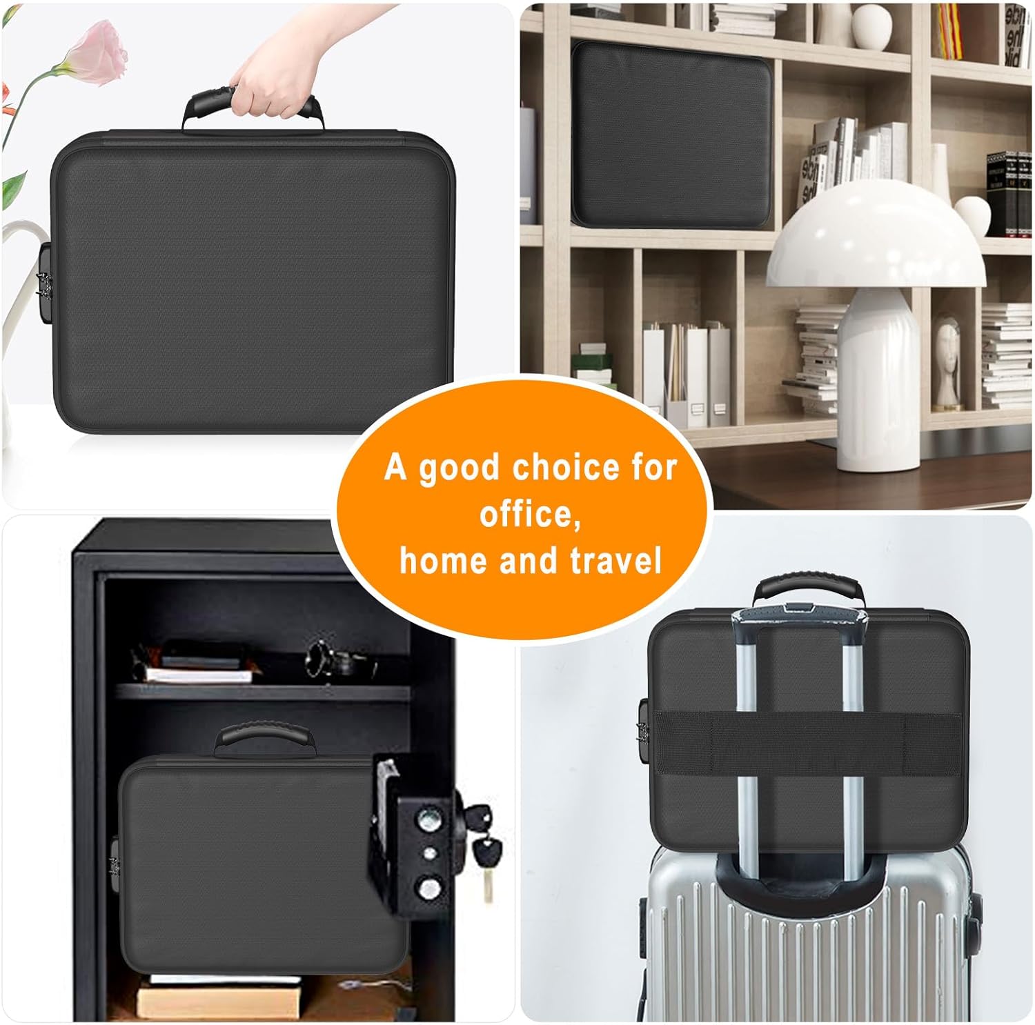 DocSafe 5200°F Document Organizer with Lock,Upgraded Heat Insulated Fireproof&Waterproof Box 8 Layers File Organizer,Portable Home Travel Safe Storage for Important Documents, Files and More - Image 8